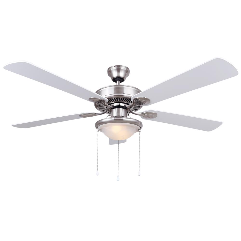 Canarm KINCADE BPT Brushed Pewter Kincade 52" Ceiling Fan with Bleached Oak / White blades
